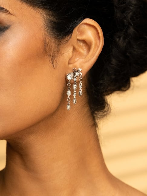 Shaya 925 Silver Oxidized Jhil Mil Jewellery Set