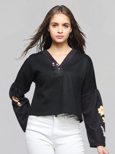 SHAYE Black Printed Pullover-picture-28