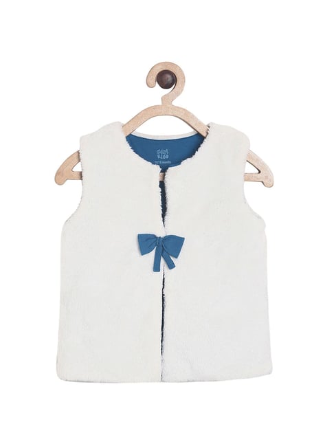 MINIKLUB Girls White Solid Jacket-picture-10