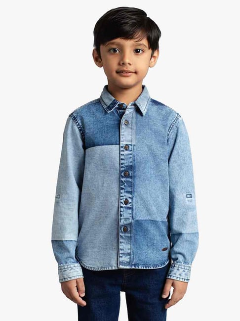 Ed-A-Mamma Boys Blue Denim Washed Shirt