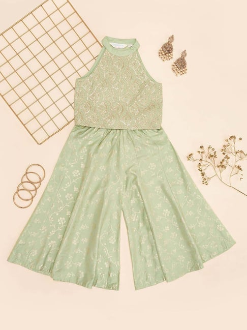 Akkriti by Pantaloons Girls Pastel Green Embellished Clothing Sets-picture-39