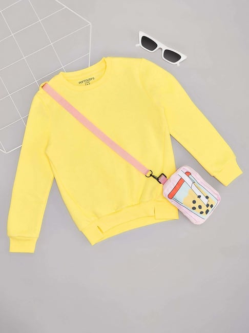 Pantaloons Junior Girls Limelight Cotton Solid Full Sleeves Sweatshirts & Hoodies-picture-41