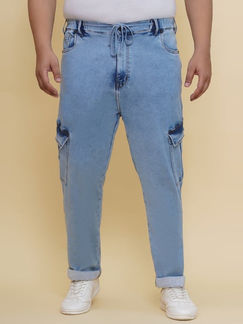 John Pride Blue Cotton Regular Fit Jeans-picture-13