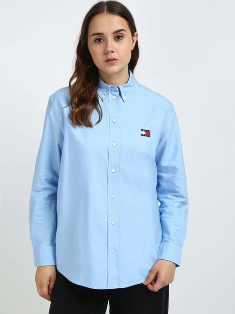 TOMMY HILFIGER Blue Plain Shirt-picture-11