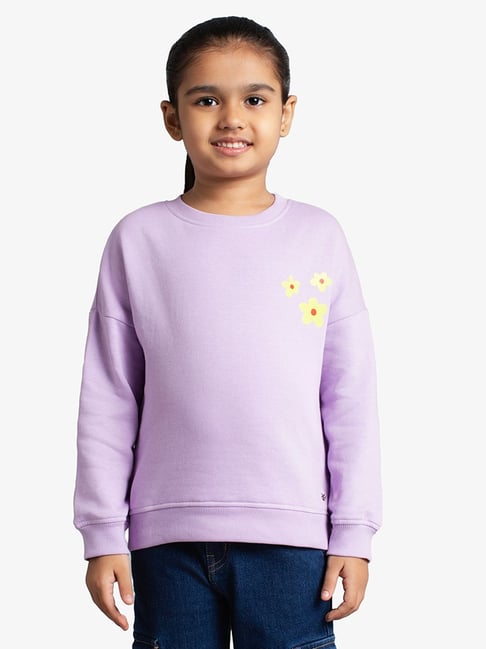 Girls purple sweatshirt sale