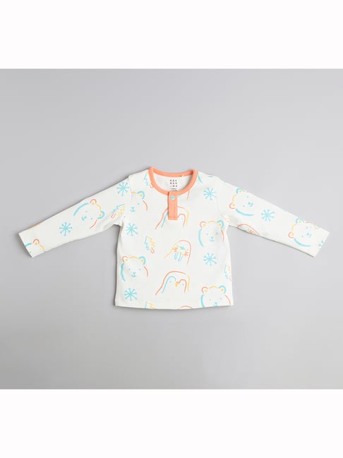 Ed-A-Mamma Unisex Orange Organic Cotton Printed Combo Set