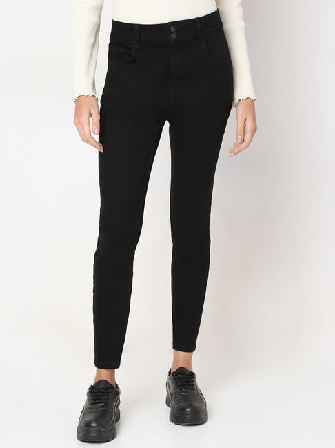 Vero Moda Black Blended High Rise Jeans-picture-45