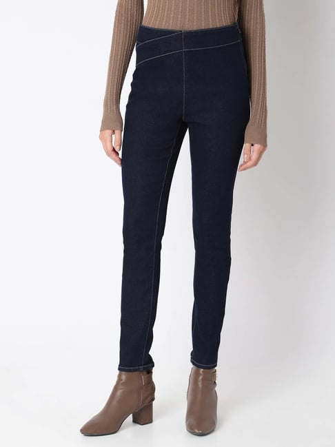 Vero Moda Dark Blue Blended High Rise Jeans-picture-35