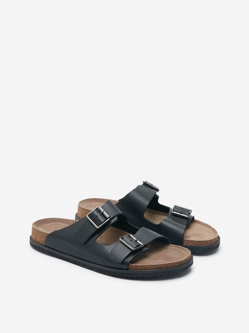 SOLEPLAY by Westside Black Slip-On Comfort Sandals