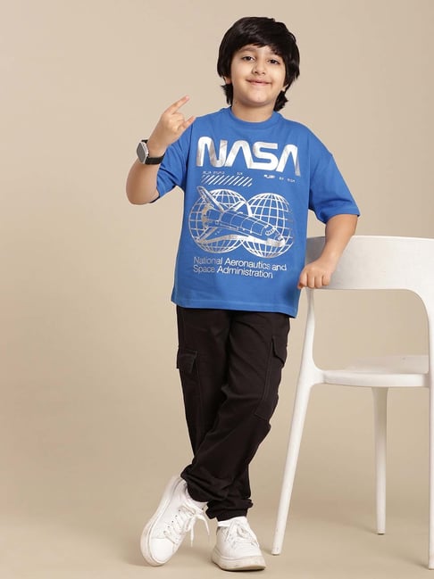 Shirtgeil NASA Circle Logo Galaxy Stampa Retro Outfit