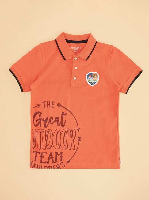Ajio Us Polo T Shirt Colors Pantaloons Junior Boys Peach Cotton