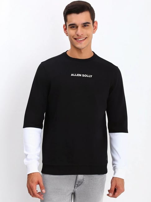 Allen solly black sweatshirt online