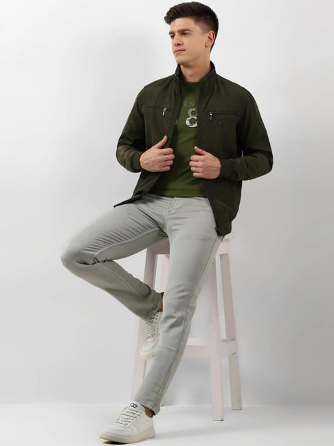 Buy Peter England Navy Regular Fit Reversible Jacket for Mens - Main Image