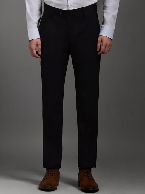 Louis Philippe Black Slim Fit Trousers-picture-29
