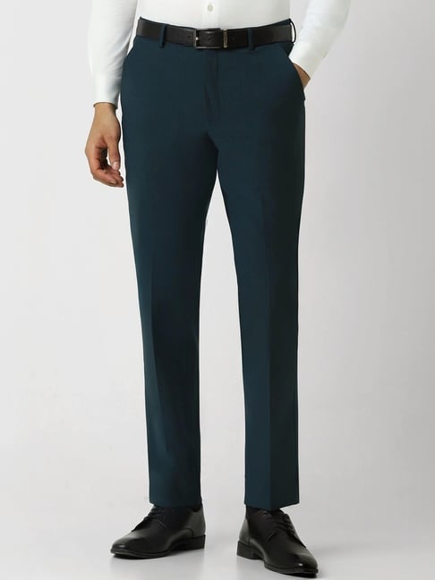 Van Heusen Green Regular Fit Printed Trousers-picture-46