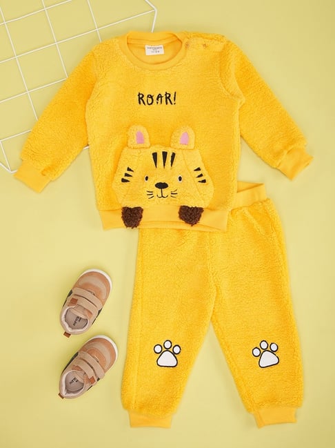 Pantaloons Baby Boys Yellow Polyester Solid Clothing Sets-picture-46