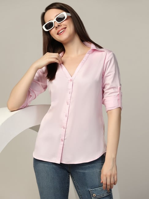 TAHVO Pink Solid Shirt-picture-12