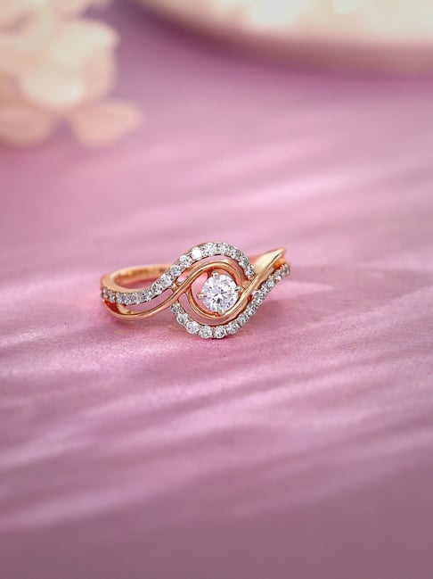 Price 14k Gold Solitaire Ring GIVA 14K Rose Gold Gold Rhea