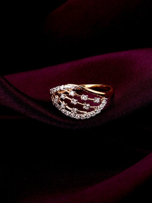 GIVA 18K Gold Beautiful Moments Lab Grown Diamond Ring for Women