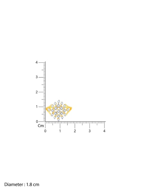 GIVA 18K Gold Spectacular Lab Grown Diamond Ring for Women