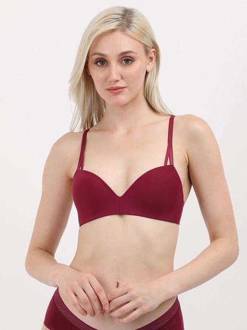 Calvin Klein Underwear Maroon Demi Cup Bra