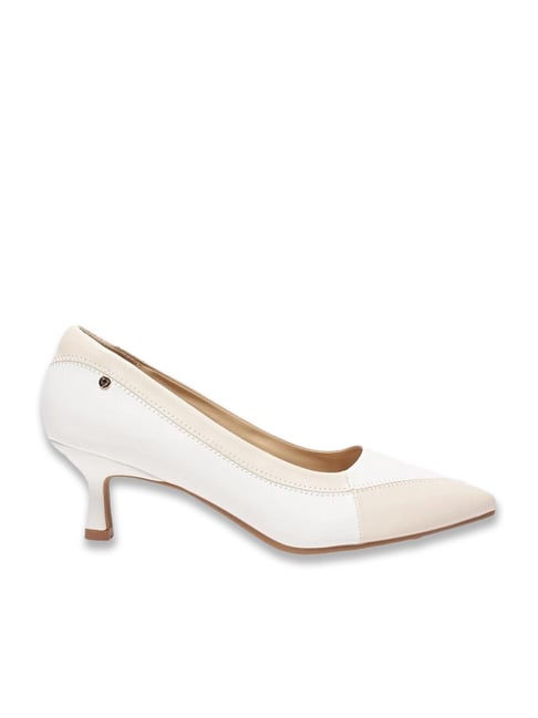 Buy Allen Solly Women's White Beige Stiletto Pumps for Women at