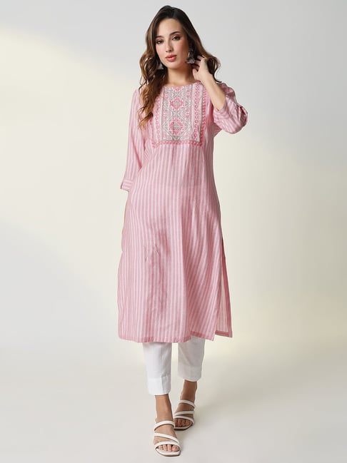 showoffff SHOWOFF Pink Printed Kurta-picture-29