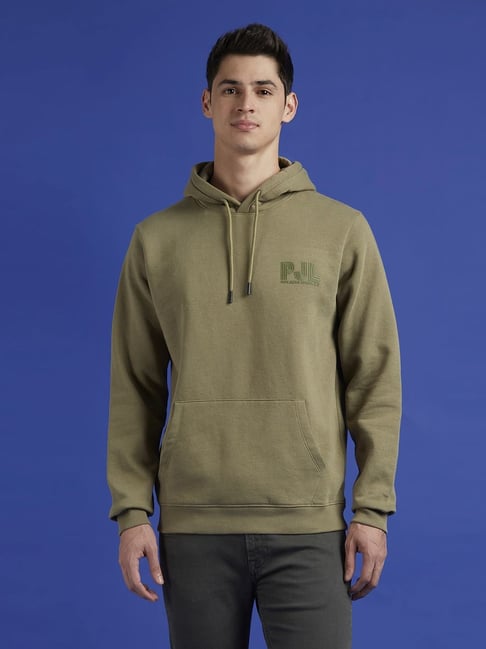 Pepe Jeans Safari Green Regular Fit Printed Hooded Sweatshirt-picture-37