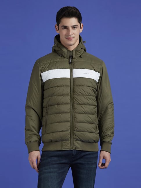 Pepe Jeans Leaf Green Regular Fit Quilted Jacket-picture-39