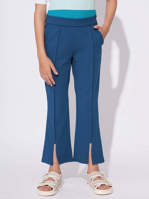 VERO MODA GIRL Kids Navy Peony Solid Pants