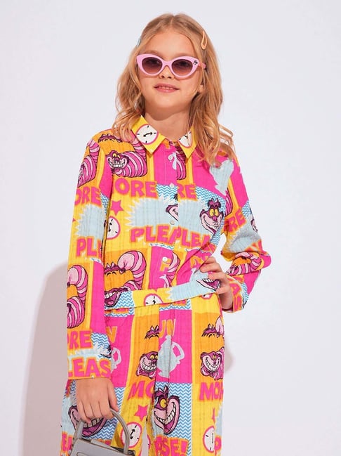 VERO MODA GIRL Kids Raspberry Sorbet Printed Full Sleeves Shirt-picture-26