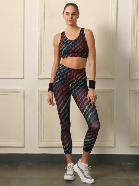 Soie Black Printed Bra With Leggings-picture-31