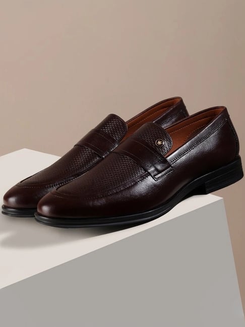 Louis Philippe Men's Brown Formal Loafers