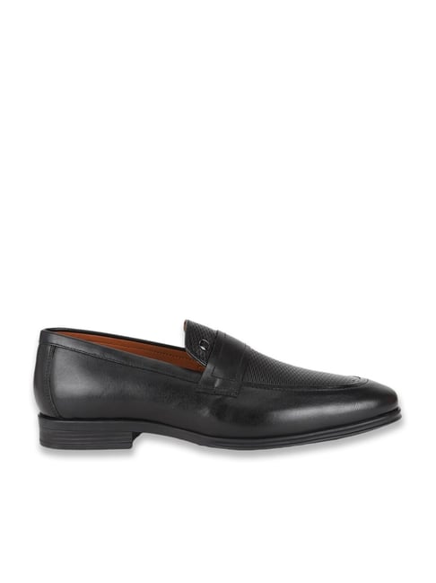 Louis Philippe Men's Black Formal Loafers