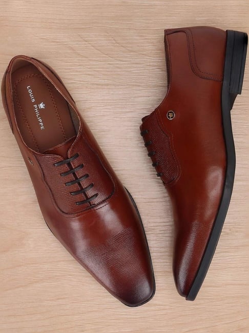 Louis Philippe Men's Brown Oxford Shoes-picture-13