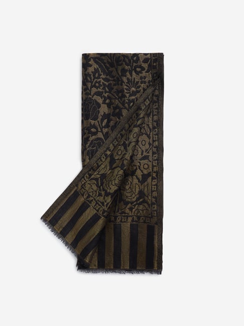 Utsa by Westside Black Jal Embroidered Stole