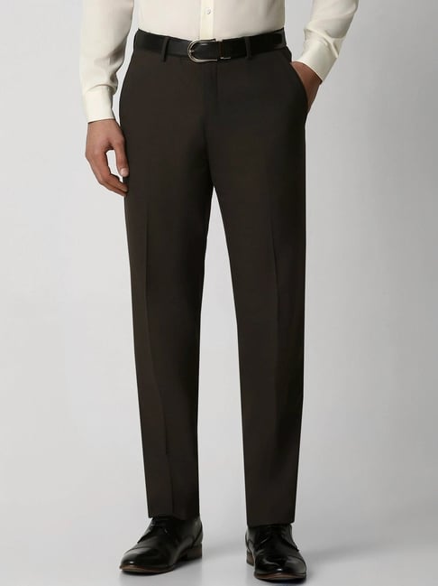Van Heusen Brown Regular Fit Trousers-picture-36