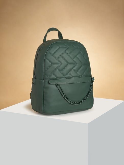 Forever Glam by Pantaloons Green PU Medium Backpack-picture-43