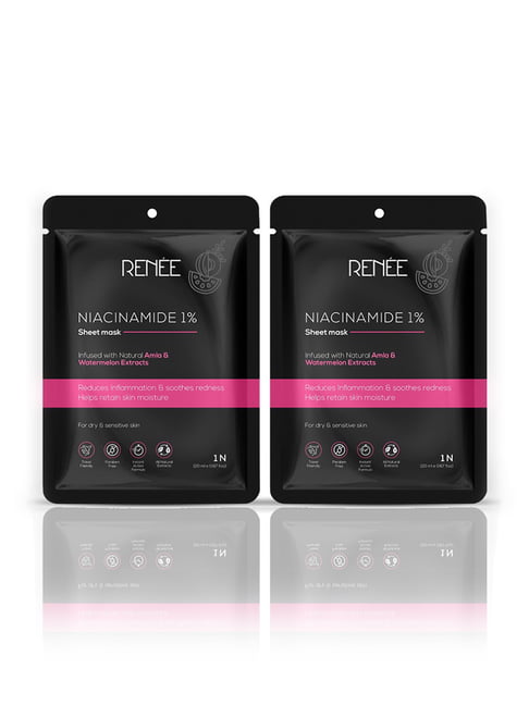 RENEE Niacinamide 1% & Water Melon Sheet Mask - Pack of 2-image-2