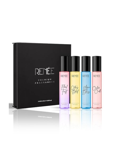 RENEE Floral Fest, Citrus Blast, Aqua Bliss & Ombre Oudh Eau de Parfum Combo