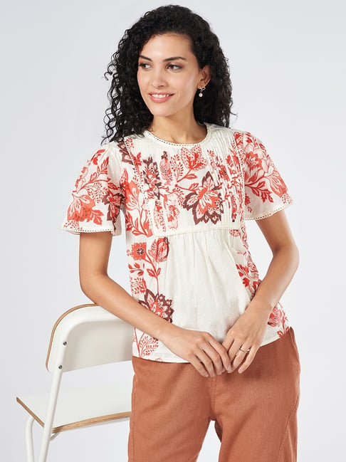 Honey by Pantaloons White Print Top