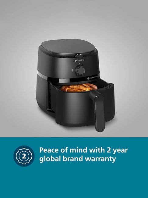 Philips 1000 Series Air Fryer 1500W with Rapid Air Technology (Black, L)