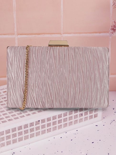 Mochi Rose Gold Fabric Clutch