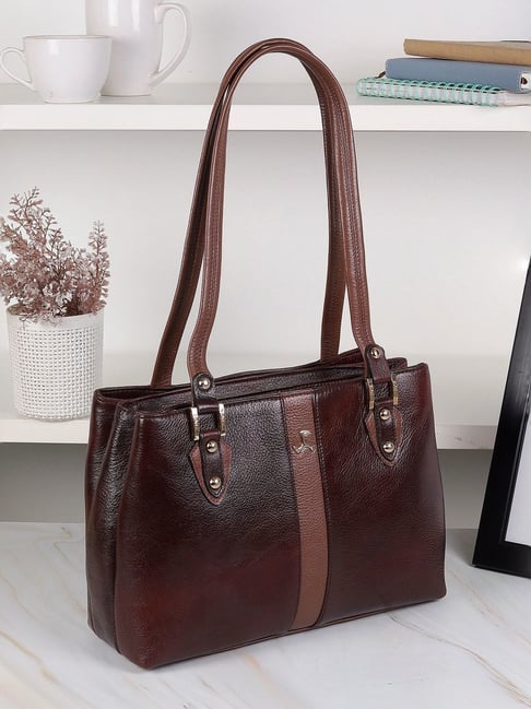 Shoulder Bag Mochi Bags For Ladies Online Mochi Tan Brown Striped
