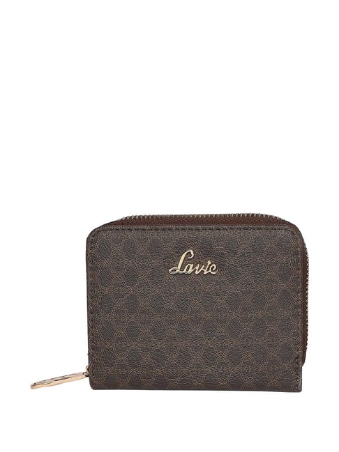 Lavie Choco Printed Zip Around Wallet for Women