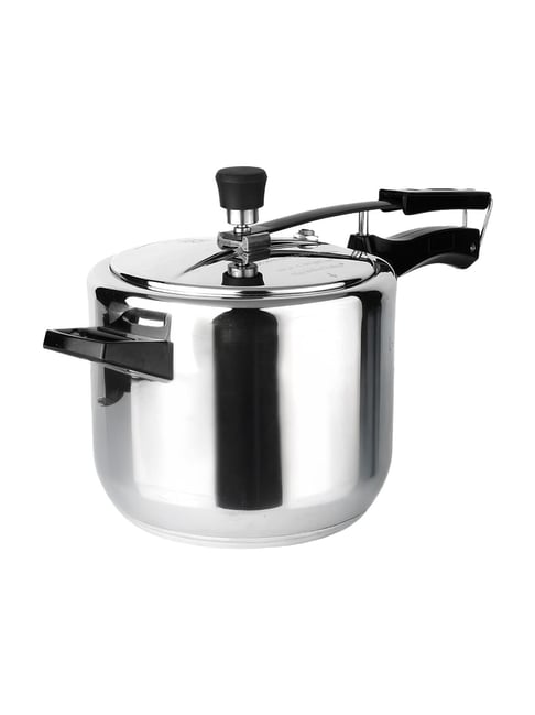 The Indus Valley Silver Triply Stainless Steel Pressure Cooker With Inner  Lid L