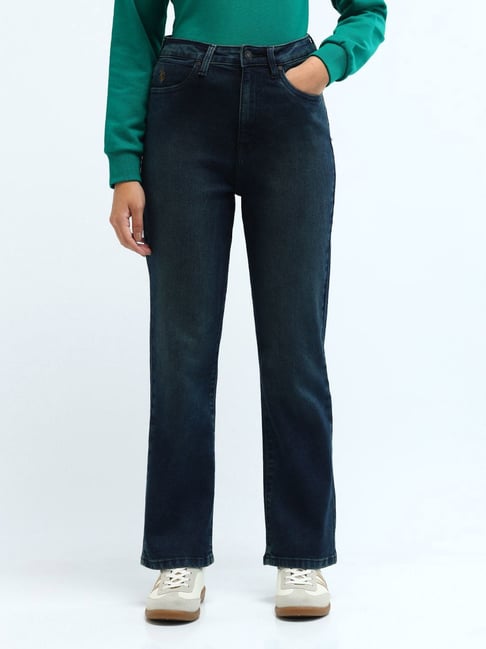 U.S. POLO ASSN. Blue Cotton High Rise Jeans