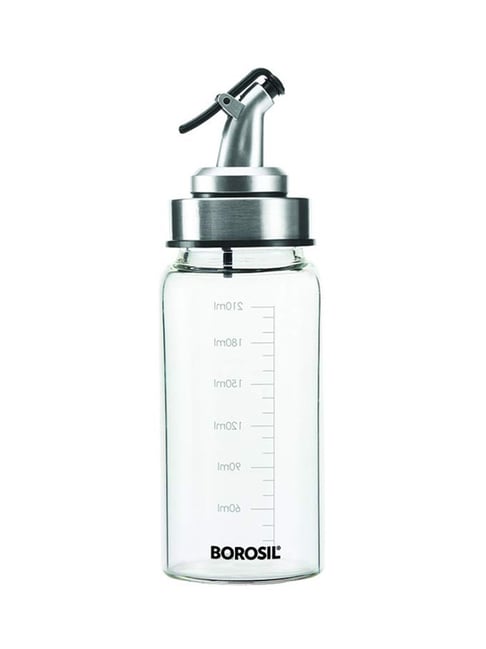 Borosil Transparent Glass Oil Dispenser - 250ml