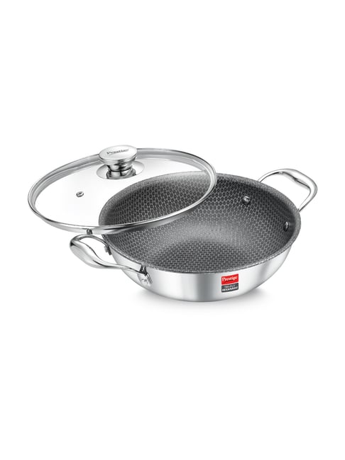 Prestige Silver Stainless Steel Non-Stick Kadhai 2.7 L