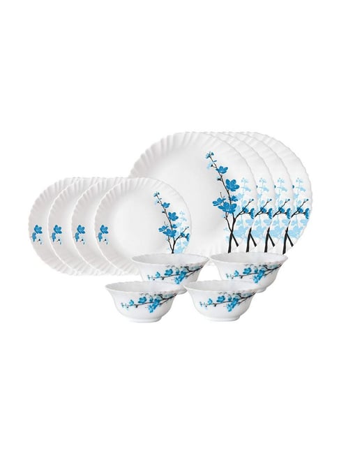 Borosil Fluted Series White Opalware Dinner Set - 12 Pieces-picture-14